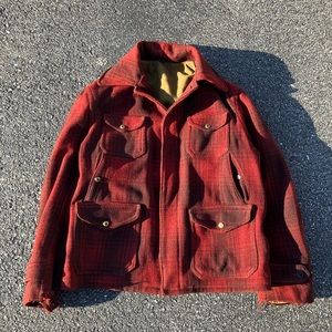 Vintage Woolrich Wool Mackinaw Plaid Hunting Jacket 30s-40s